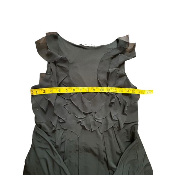 Elie Tahari Black Ruffle Cocktail Dress - Picture 6 of 15